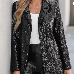 Marciano / Guess Black Sequined Belted Jacket